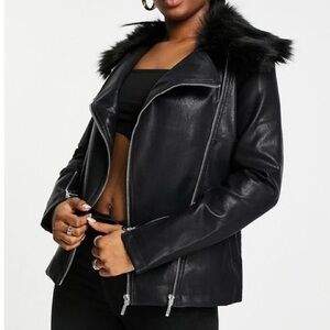 ASOS Unique 21 faux leather jacket size S